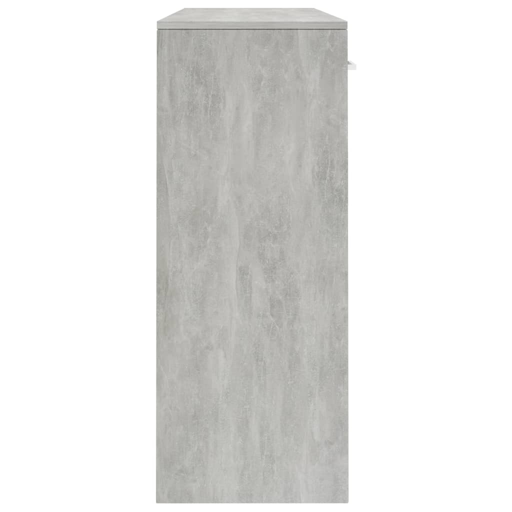 vidaXL Komoda siva boja betona 110 x 30 x 75 cm od konstruiranog drva