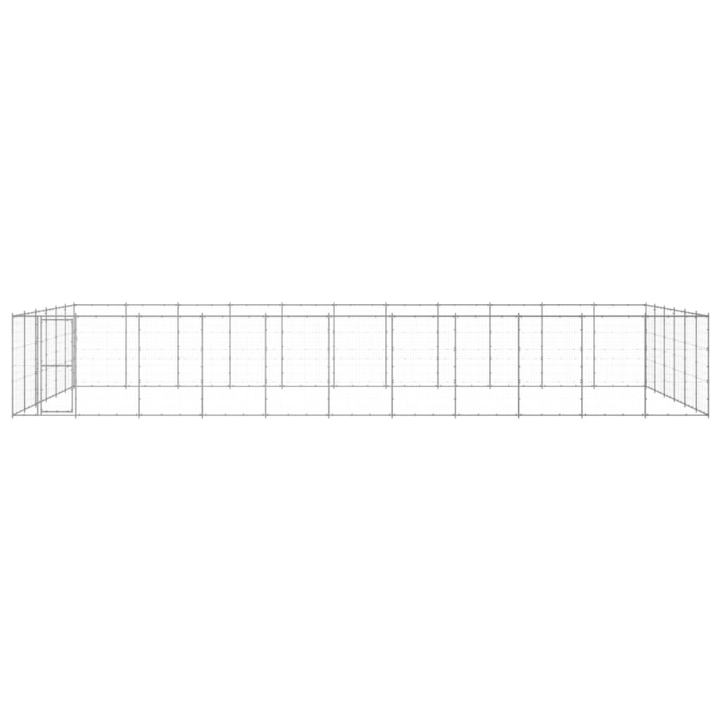 vidaXL Vanjski kavez za pse od pocinčanog čelika 79,86 m²