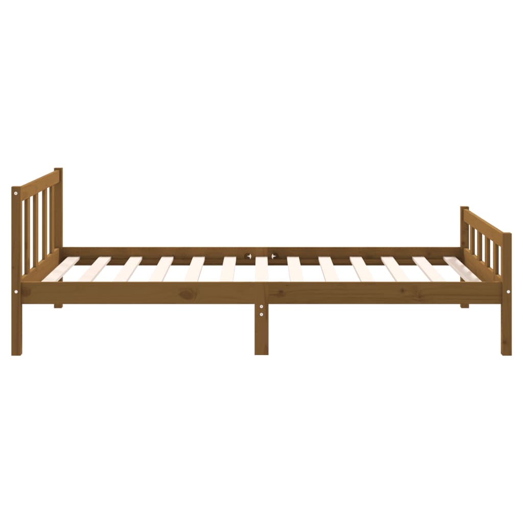 vidaXL Okvir za krevet od masivnog drva boja meda 100 x 200 cm