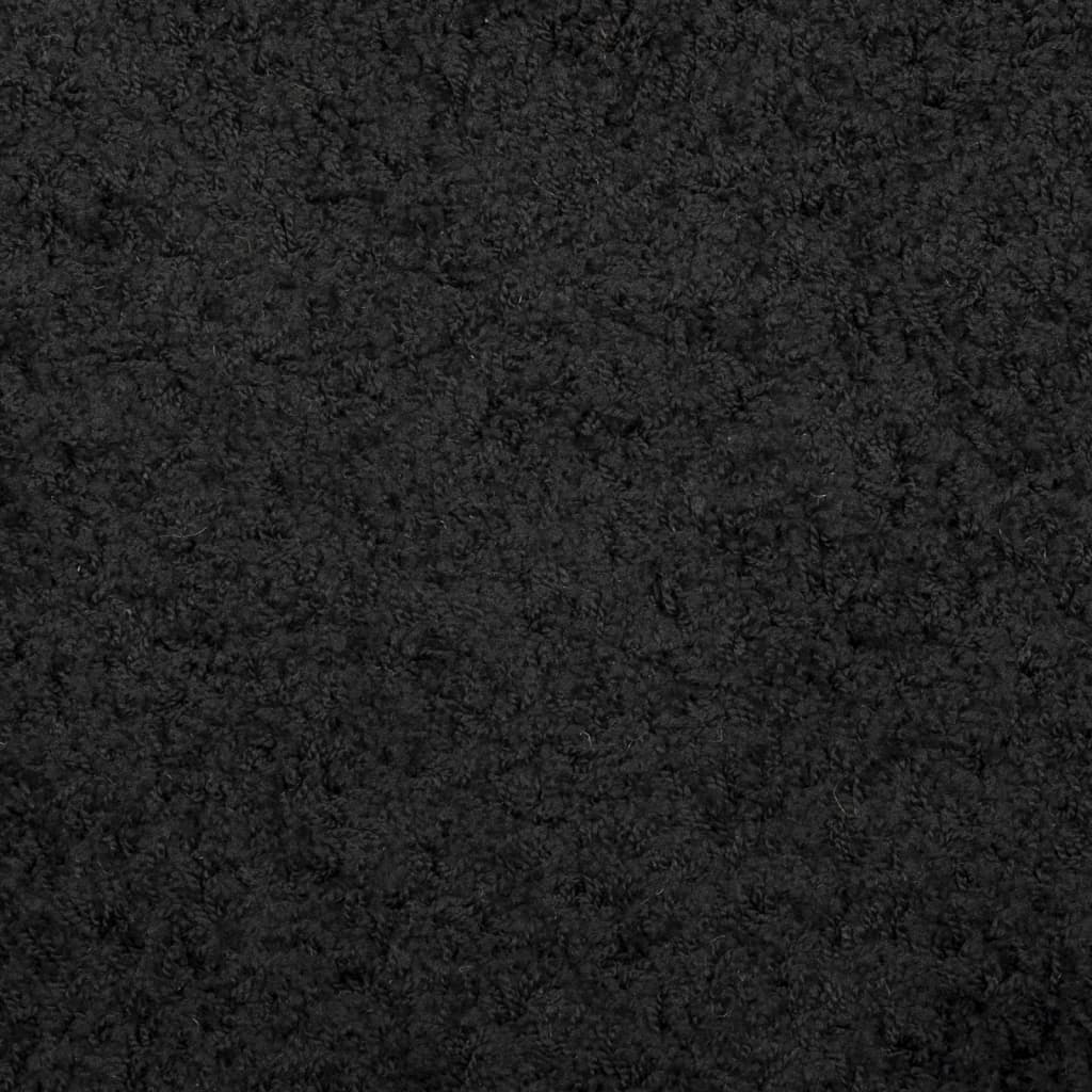 vidaXL Čupavi tepih PAMPLONA visoka vlakna moderni crni 140x200 cm