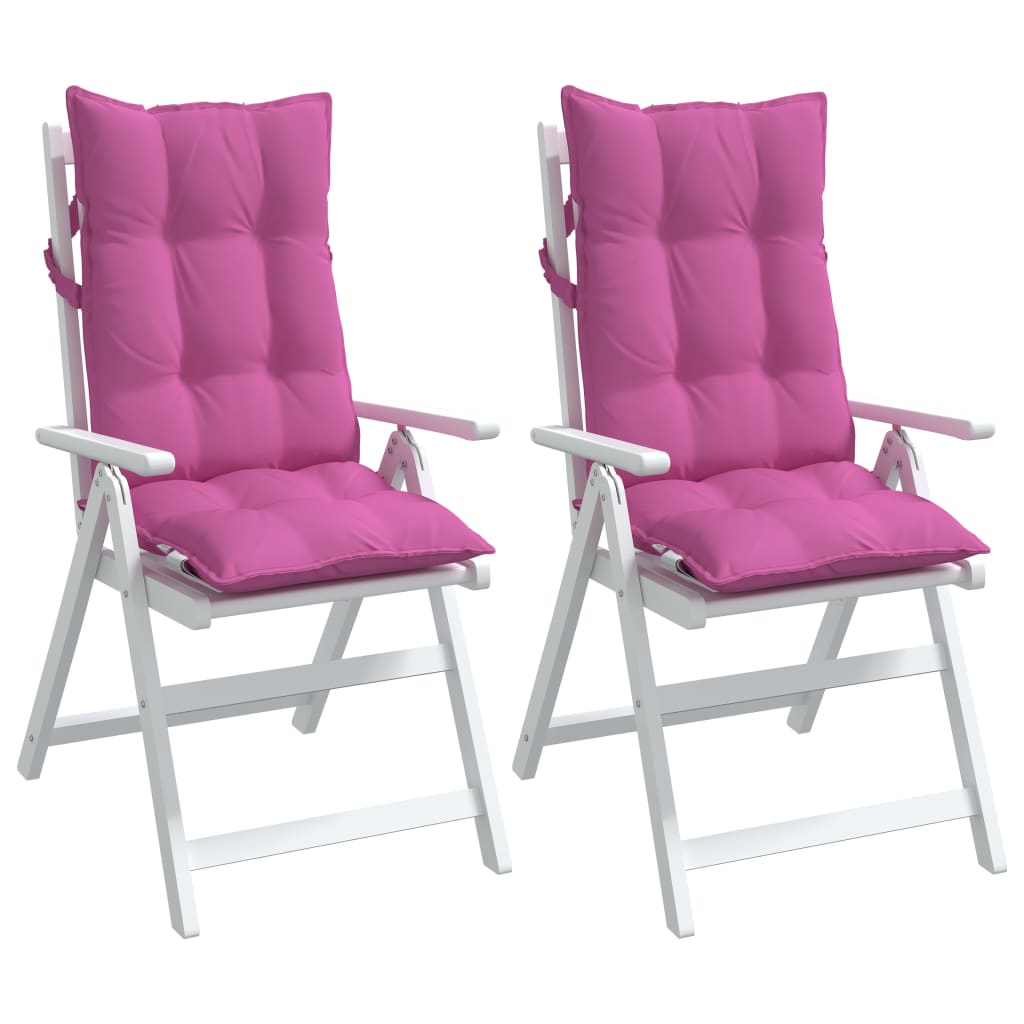 vidaXL Jastuci za stolicu s visokim naslonom 2 kom ružičasti tkanina
