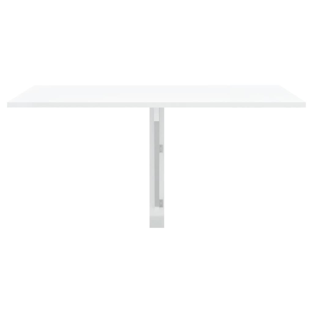 vidaXL Sklopivi zidni stolić visoki sjaj bijeli 100x60x56 cm drveni