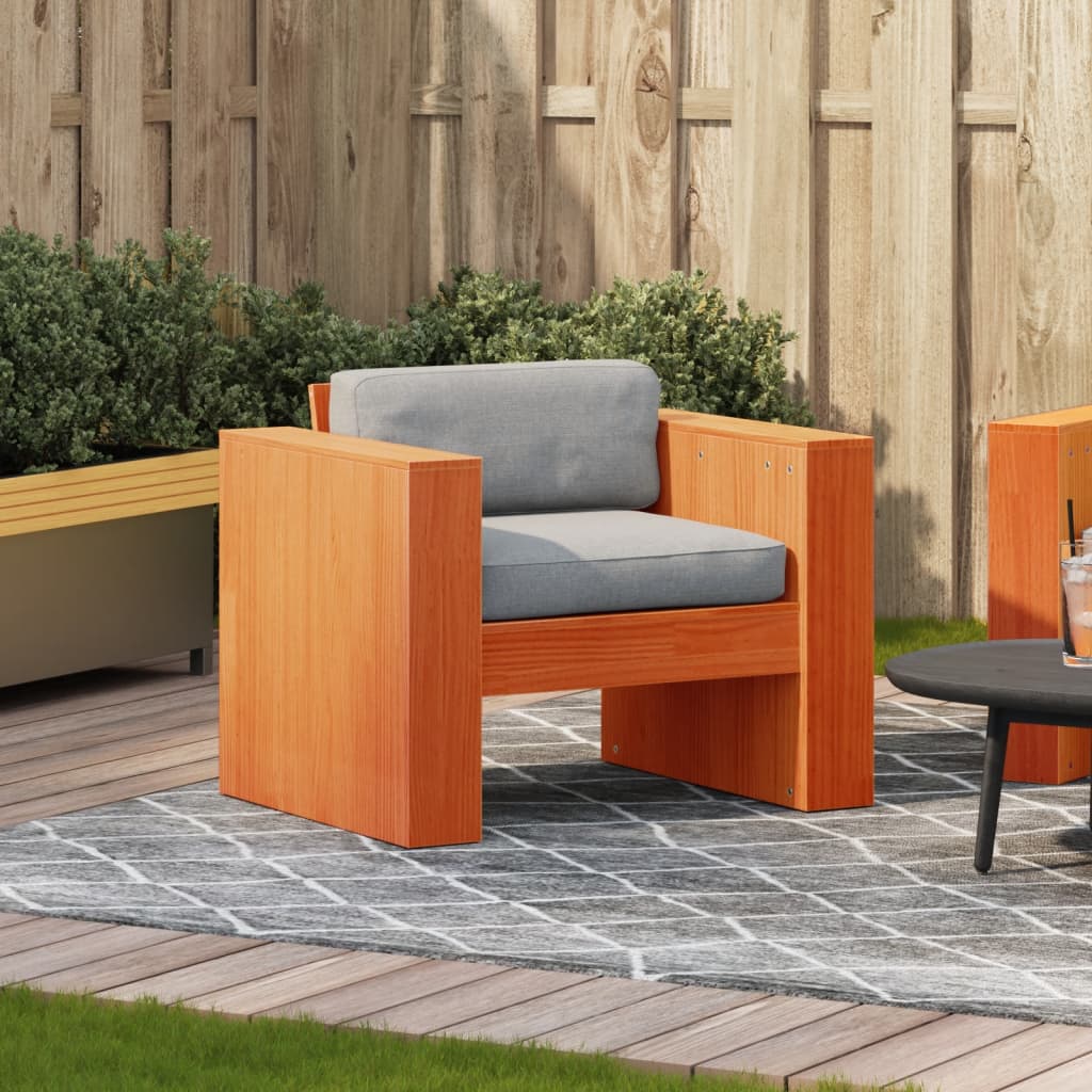 vidaXL Vrtna sofa voštano smeđa 79 x 60 x 62 cm od masivne borovine