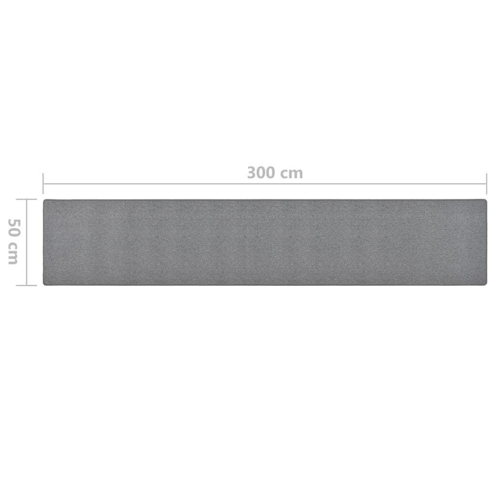 vidaXL Dugi tepih tamnosivi 50 x 300 cm
