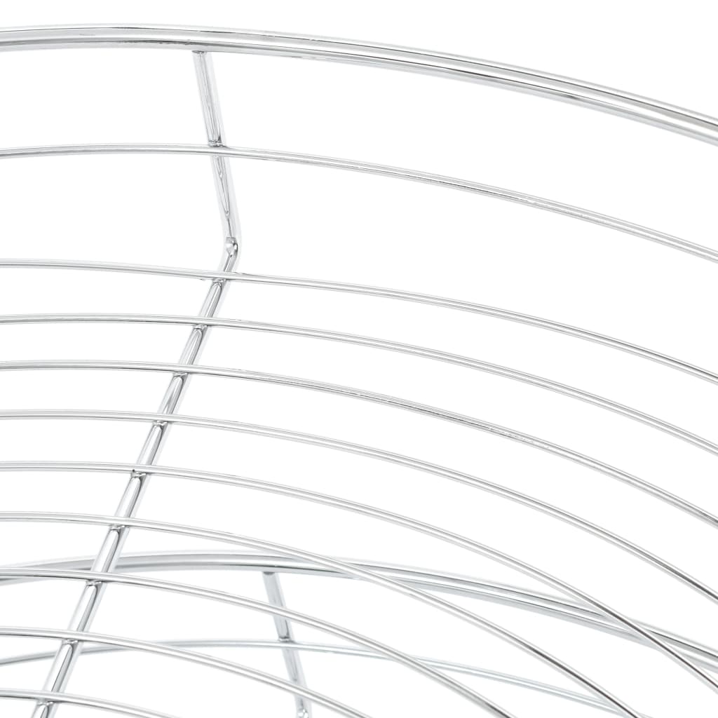 vidaXL Kuhinjska žičana košara s 2 razine srebrna 270° 71 x 71 x 80 cm