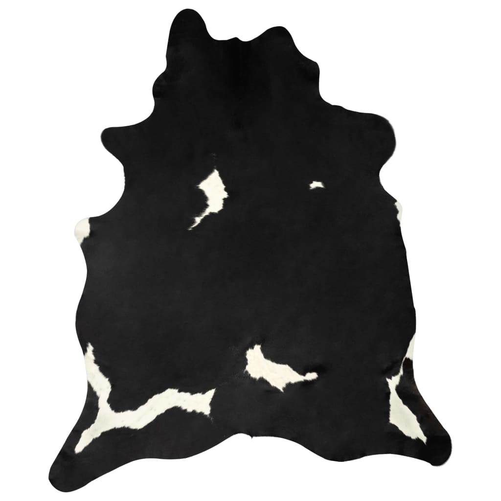 vidaXL Tepih od prave kravlje kože crno-bijeli 180 x 220 cm