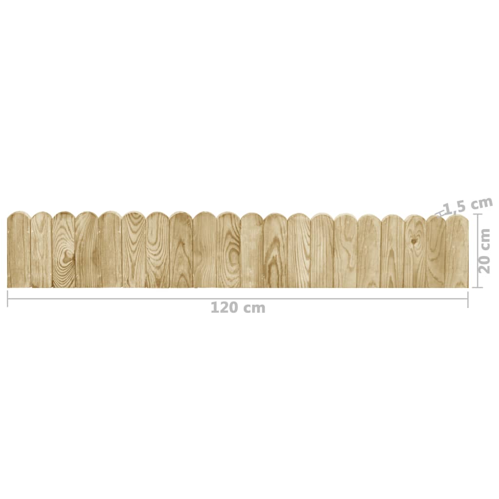 vidaXL Rolane ograde 3 kom 120 cm od impregnirane borovine