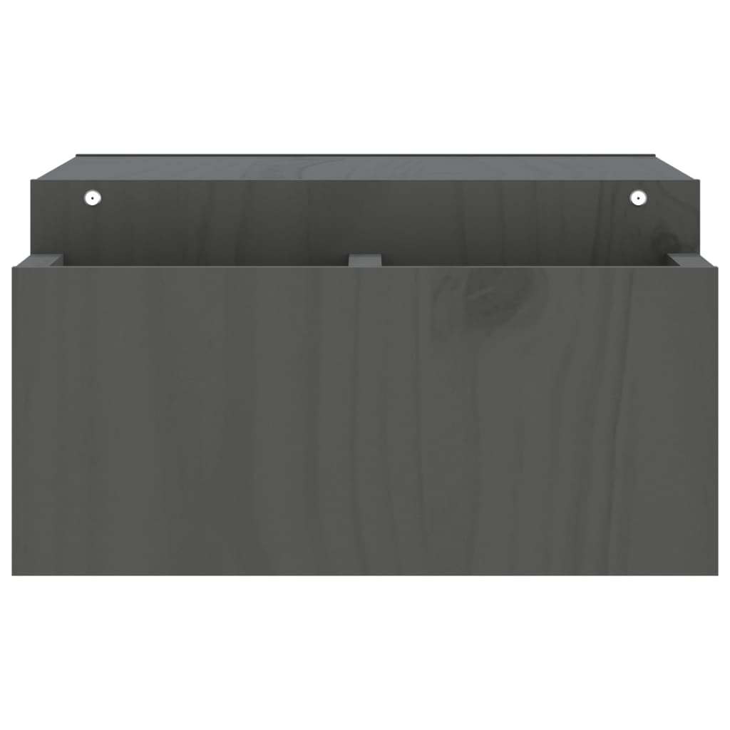vidaXL Stalak za monitor sivi 70 x 27,5 x 15 cm od masivne borovine
