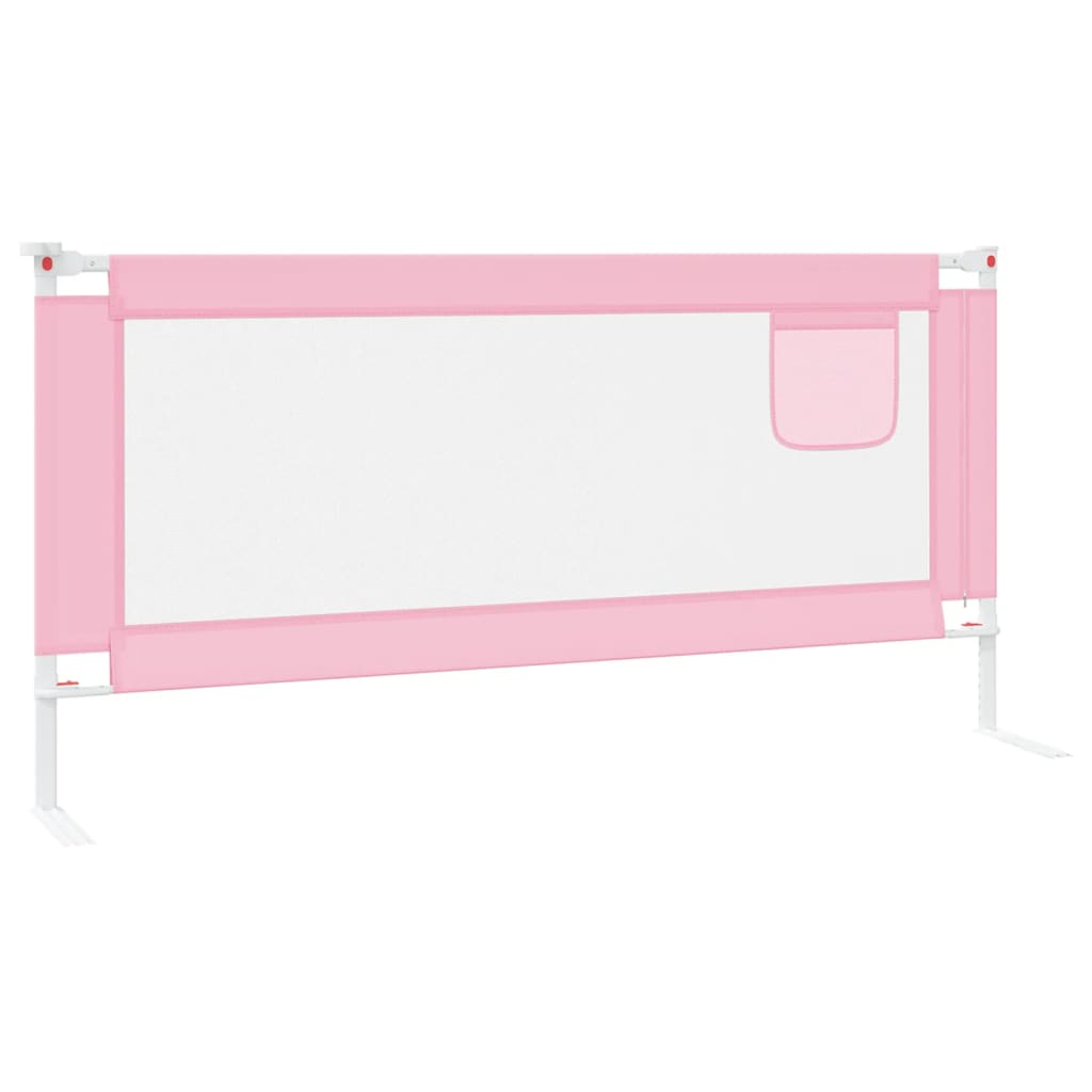 vidaXL Sigurnosna ograda za dječji krevet ružičasta 190x25 cm tkanina