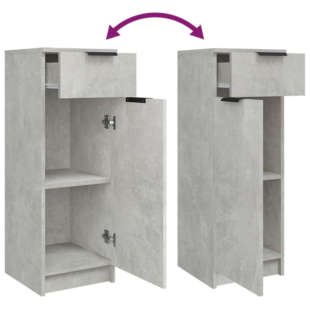vidaXL 4-dijelni set kupaonskih ormarića siva boja betona drveni