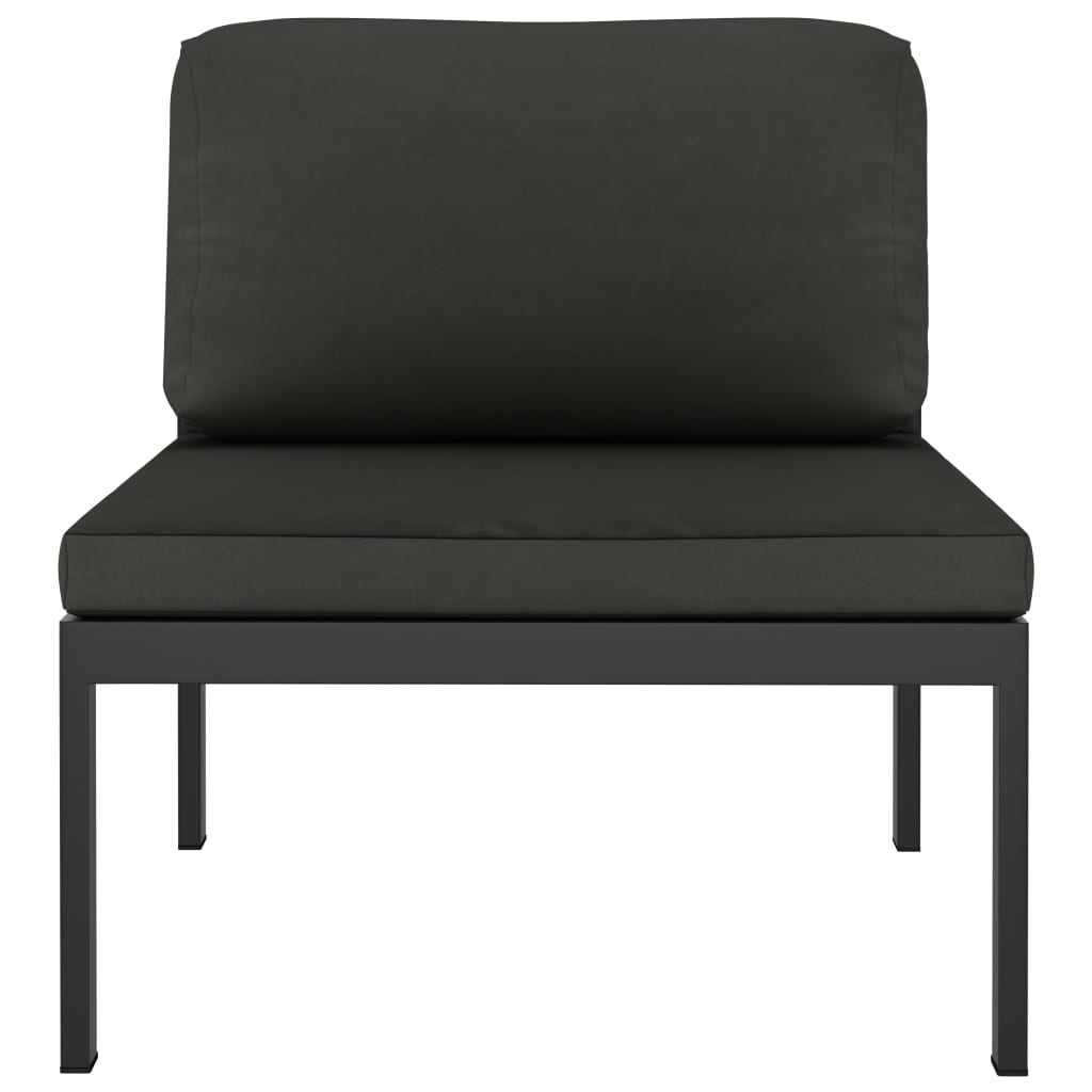 vidaXL Modularna srednja sofa s jastucima aluminijska antracit