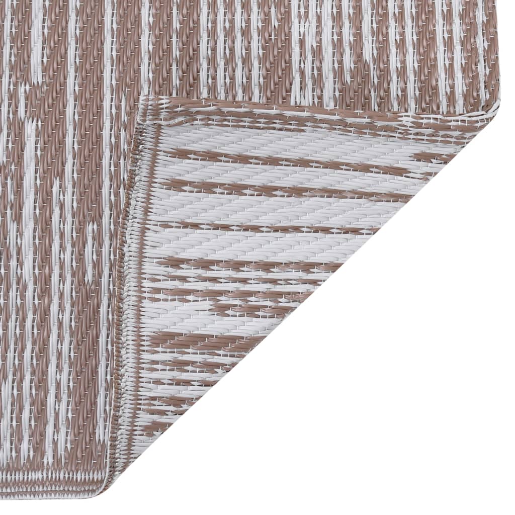 vidaXL Vanjski tepih smeđi 80 x 150 cm PP