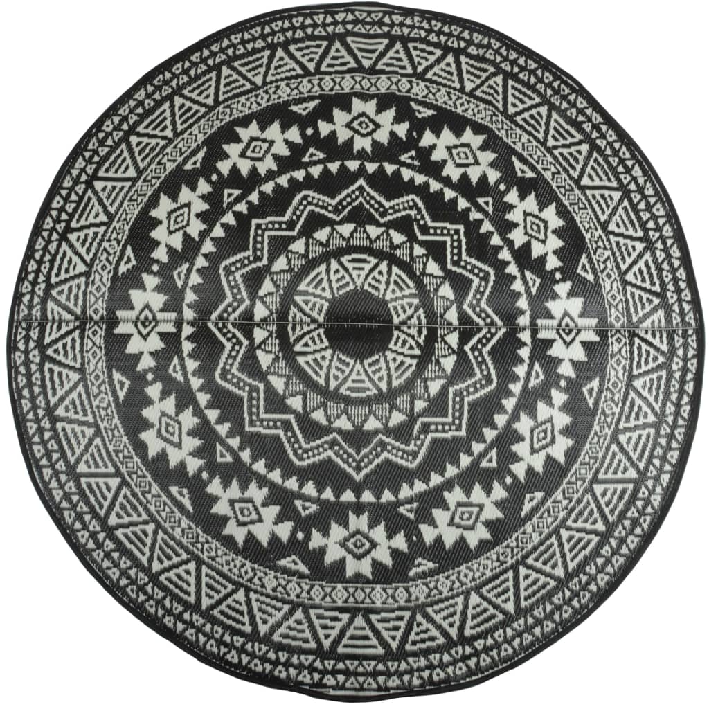 Esschert Design vanjski tepih 180 cm crno-bijeli OC18
