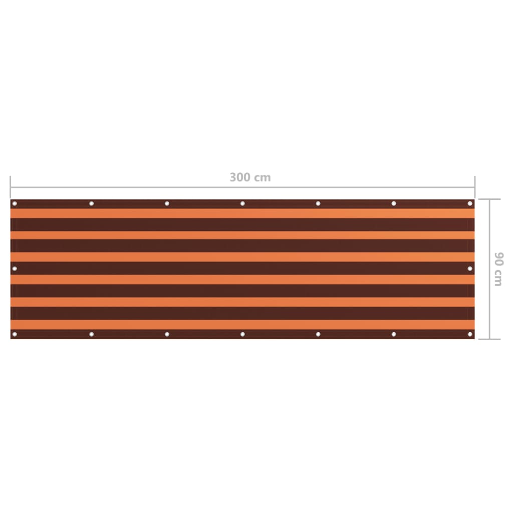 vidaXL Balkonski zastor narančasto-smeđi 90 x 300 cm od tkanine Oxford