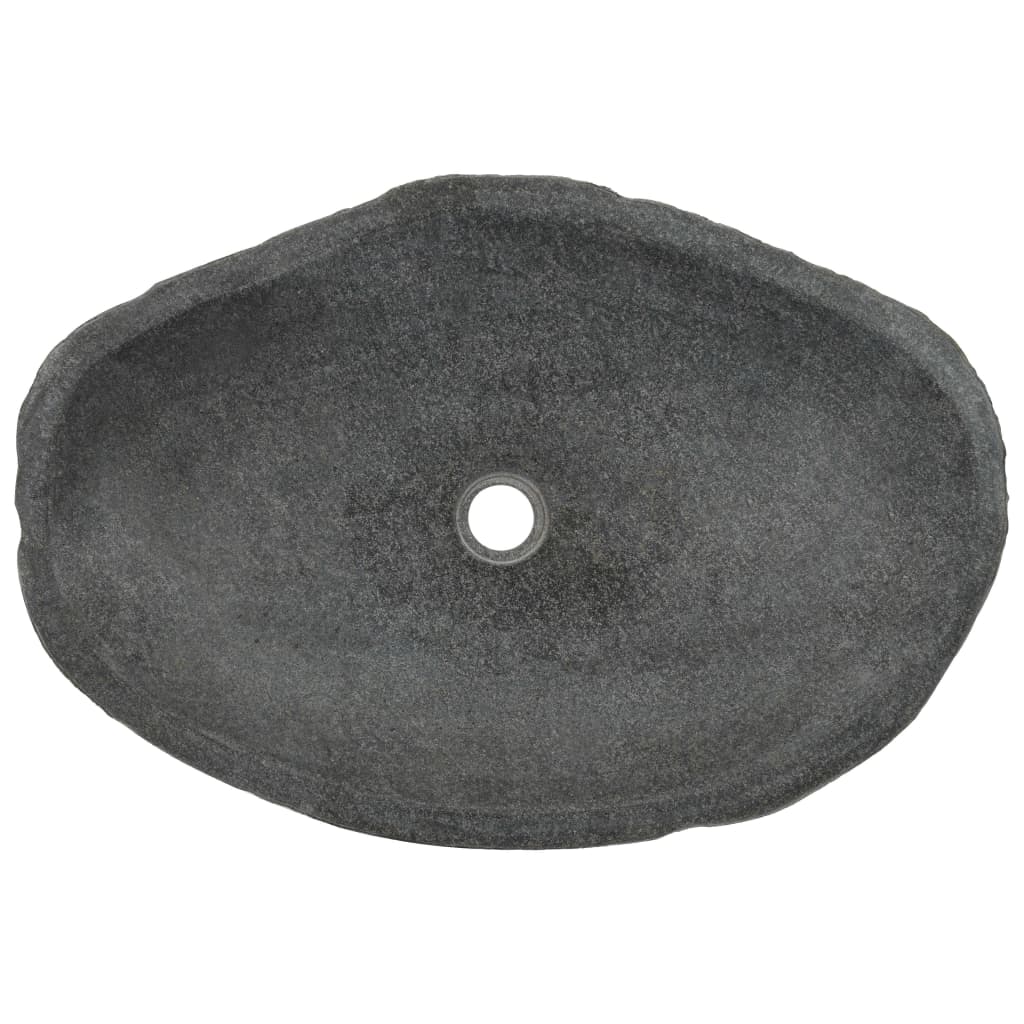 vidaXL Umivaonik od riječnog kamena ovalni 60 - 70 cm