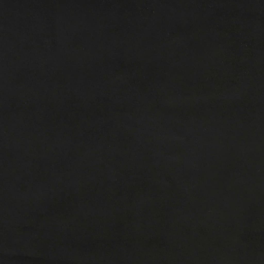 vidaXL Madrac s džepičastim oprugama crni 100x200x20 cm baršunasti
