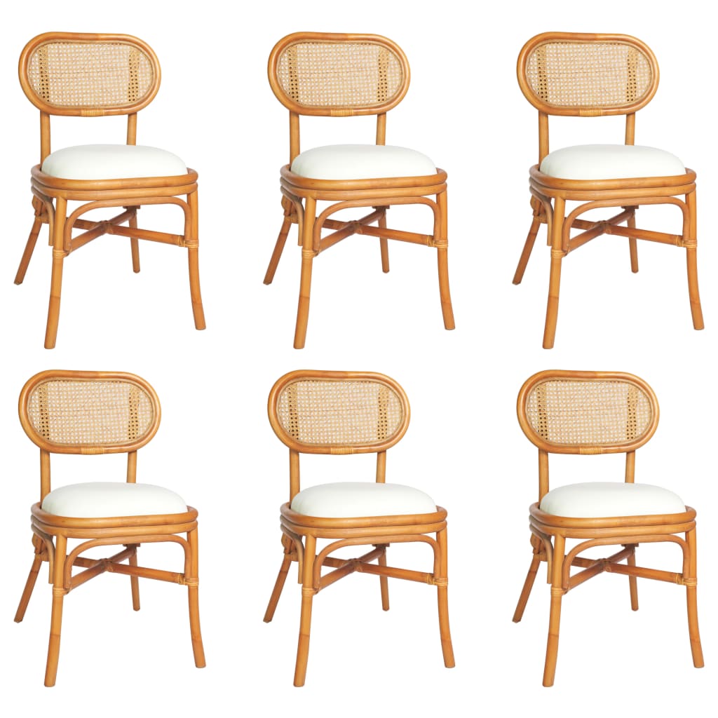 vidaXL Blagovaonske stolice od platna 6 kom svjetlosmeđe