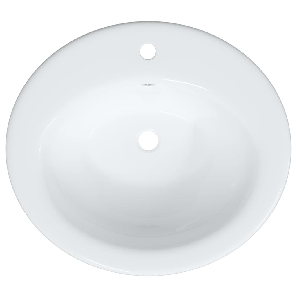 vidaXL Kupaonski umivaonik bijeli 52 x 46 x 20 cm ovalni keramički