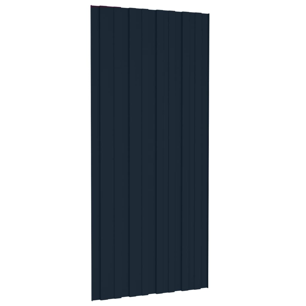vidaXL Krovni paneli 36 kom od pocinčanog čelika antracit 100 x 45 cm