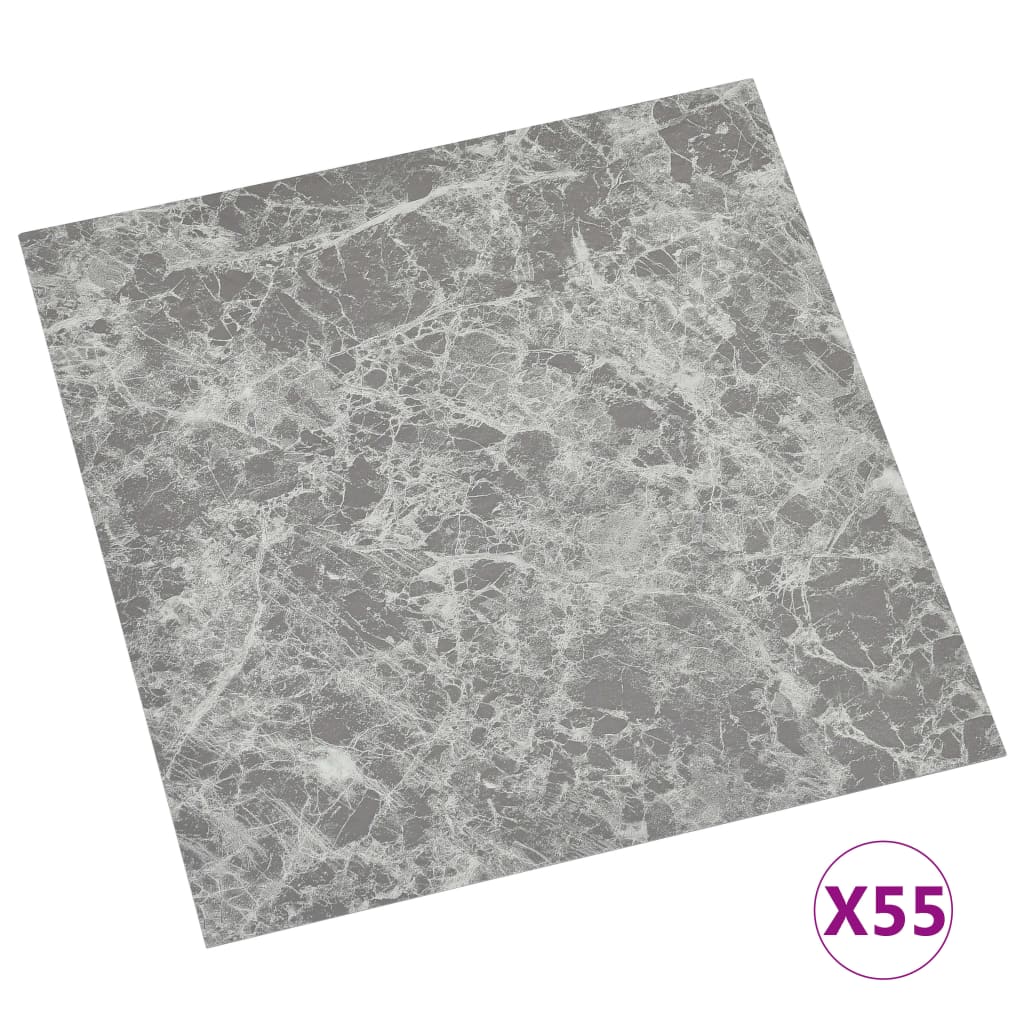 vidaXL Samoljepljive podne obloge 55 kom PVC 5,11 m² siva boja betona