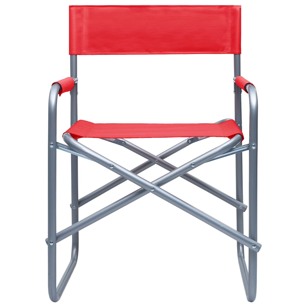 vidaXL Redateljske stolice 2 kom čelične crvene