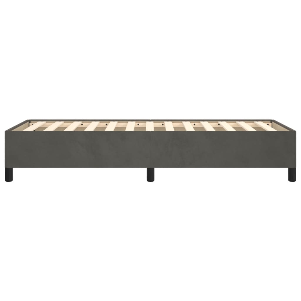 vidaXL Okvir za krevet tamnosivi 90x190 cm baršunasti