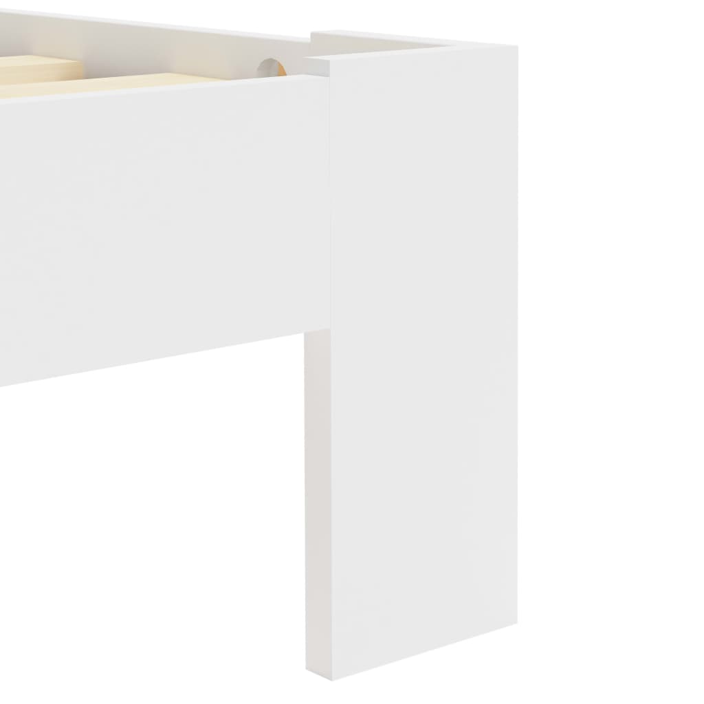 vidaXL Okvir za krevet od masivne borovine bijeli 180 x 200 cm