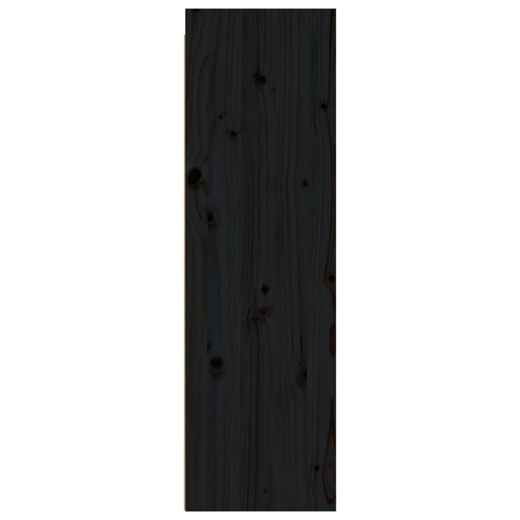 vidaXL Zidni ormarići 2 kom crni 30 x 30 x 100 cm od masivne borovine