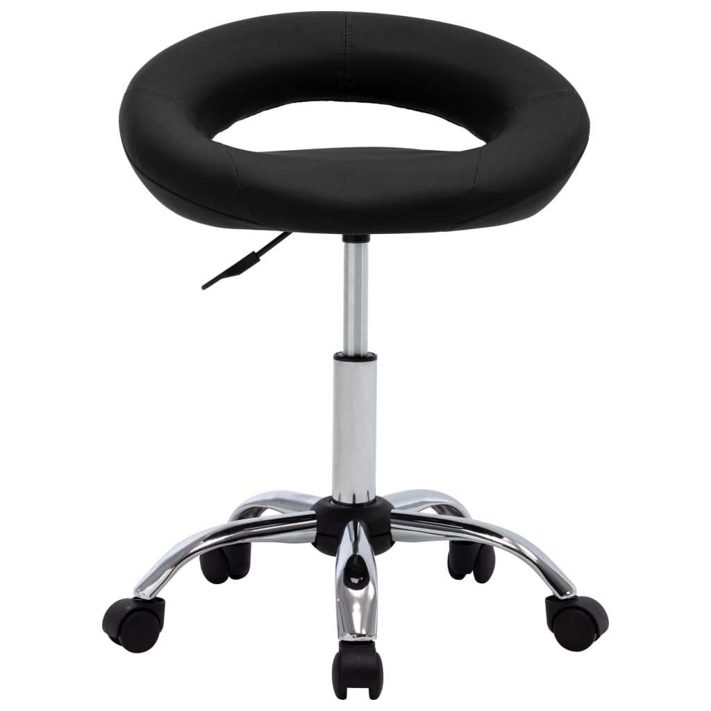 vidaXL Radna stolica s kotačićima od umjetne kože crna