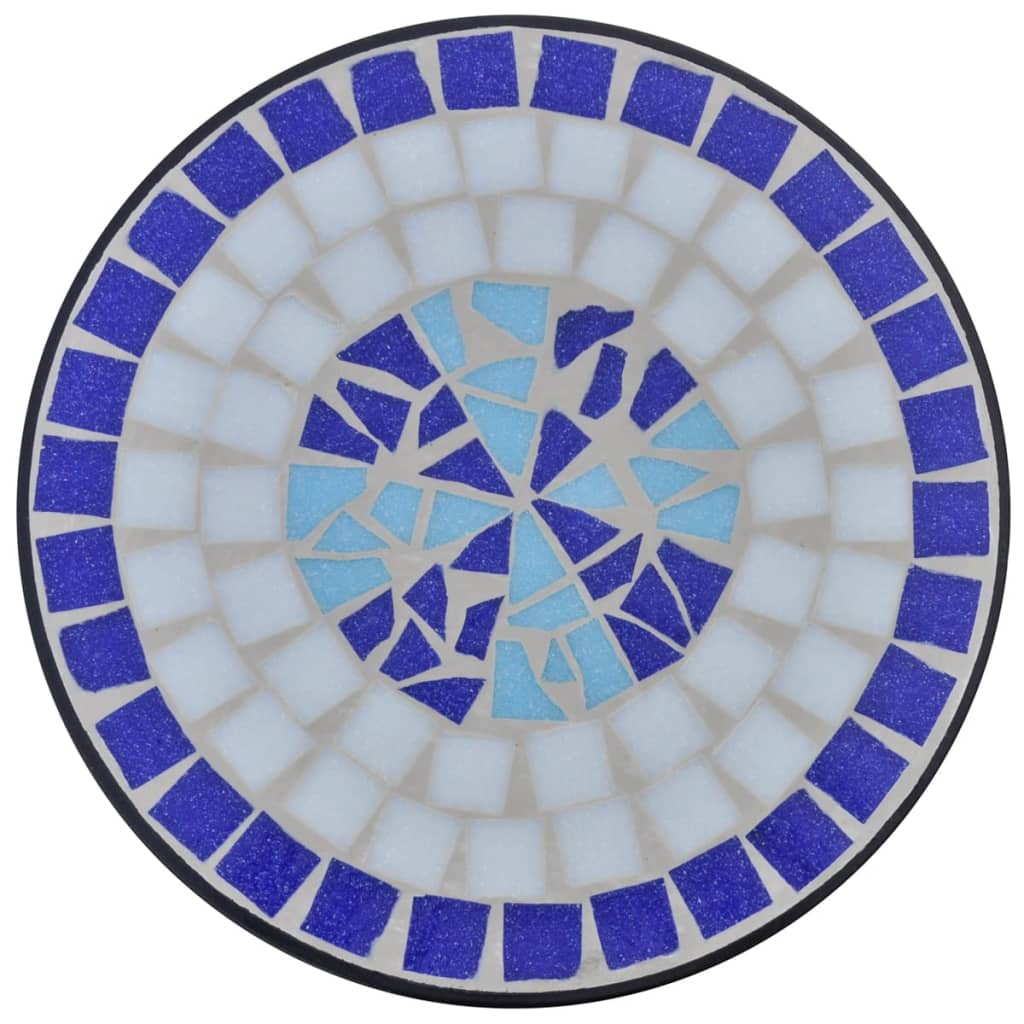 Mozaični pomoćni stolić za biljke plavo-bijeli