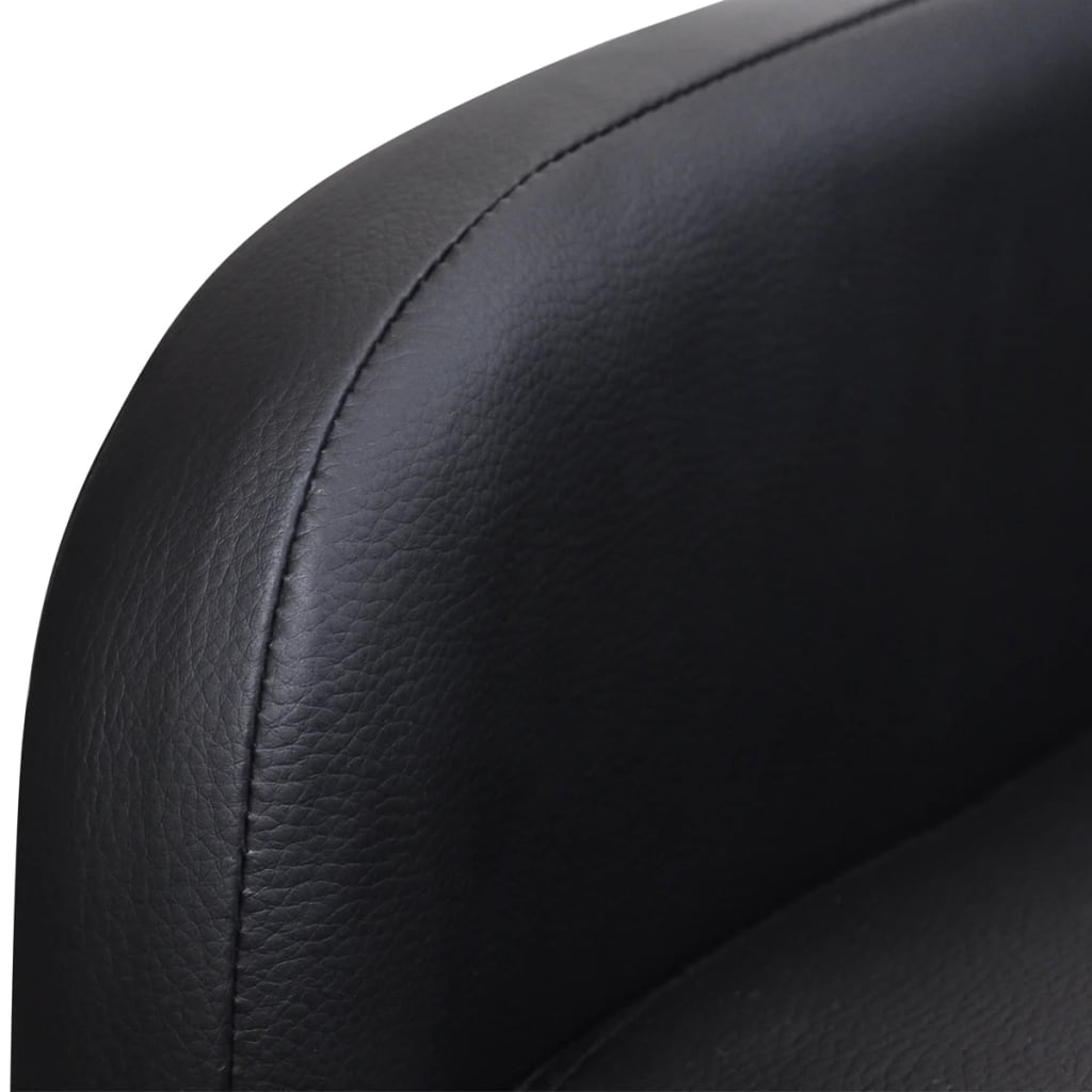 vidaXL Sklopiva fotelja od umjetne kože crna