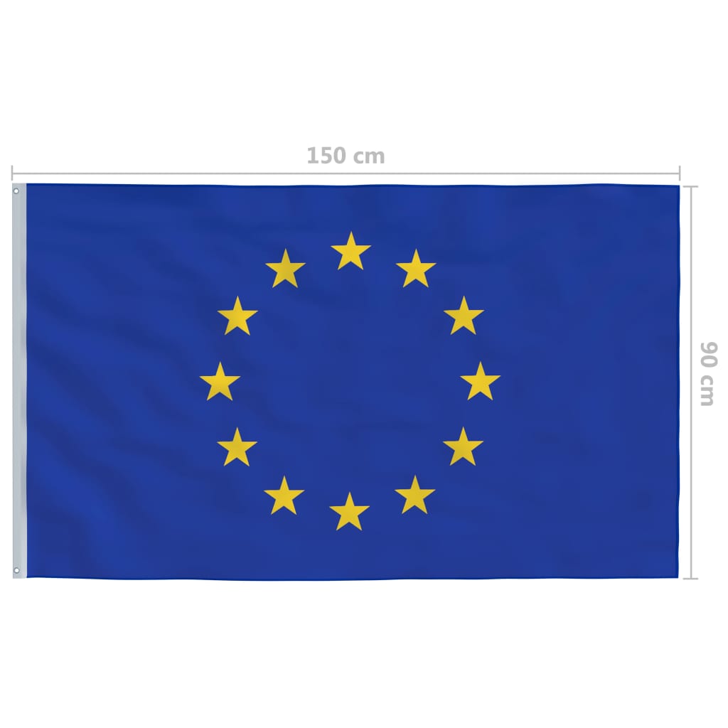 vidaXL Europska zastava 90 x 150 cm