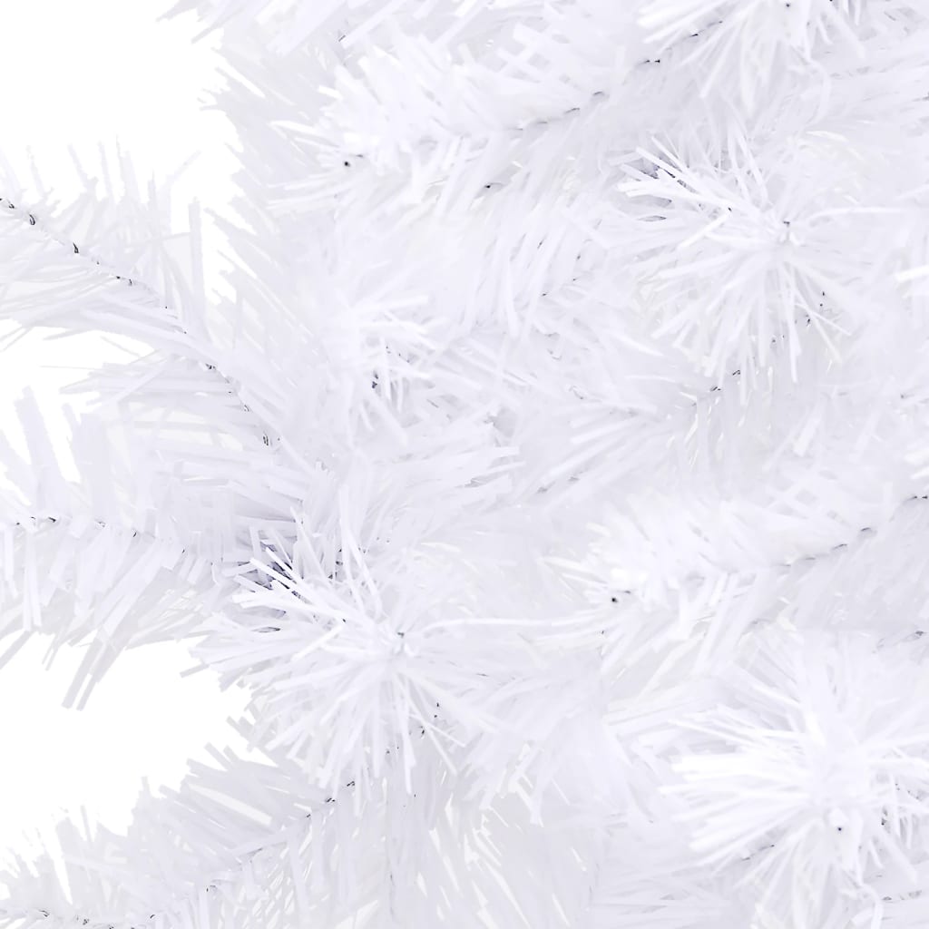 vidaXL Kutno umjetno božićno drvce bijelo 180 cm PVC