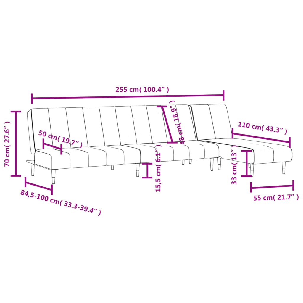 vidaXL 2-dijelni set sofa svjetlosivi baršunasti