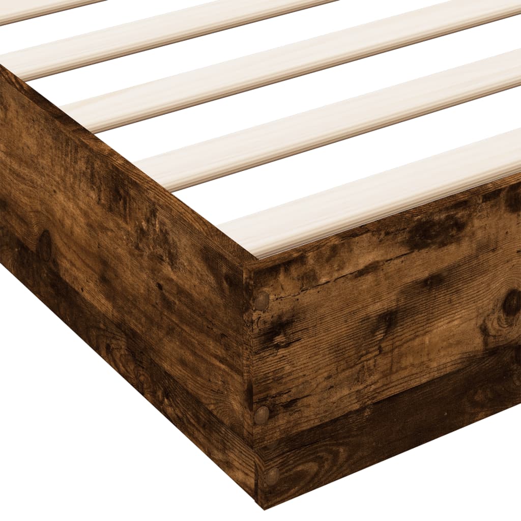 vidaXL Okvir za krevet boja hrasta 200x200 cm konstruirano drvo