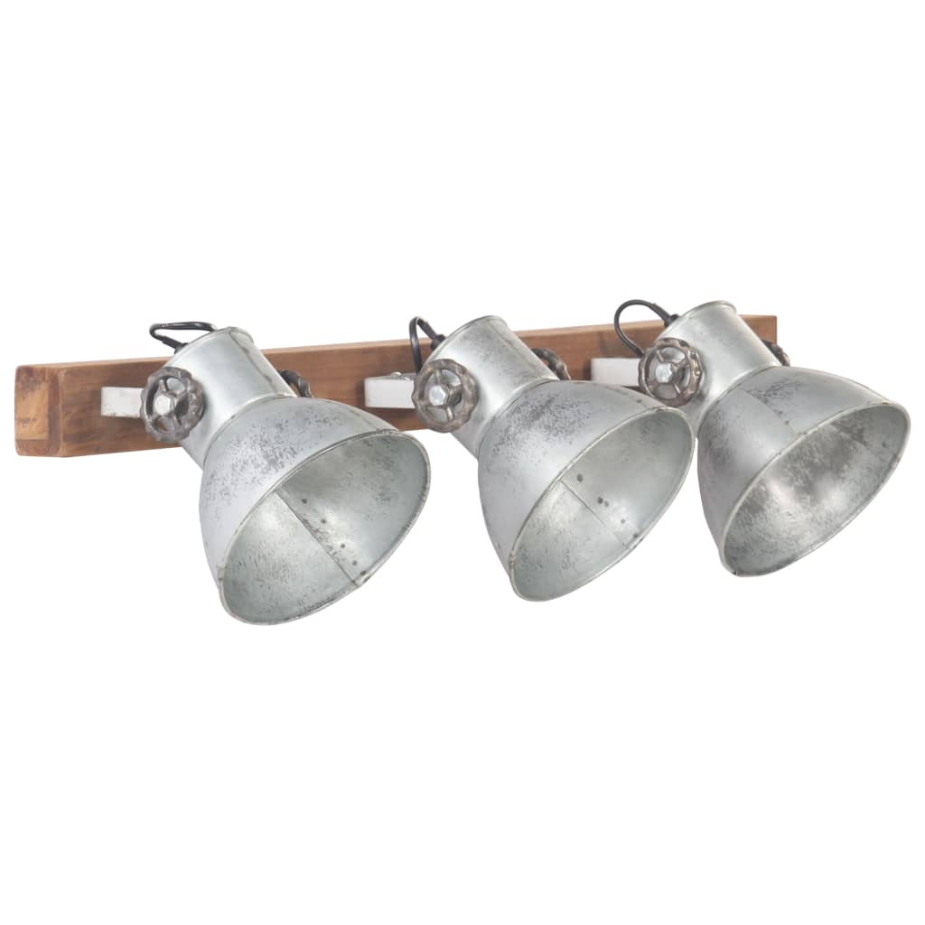 vidaXL Industrijska zidna svjetiljka srebrna 65 x 25 cm E27
