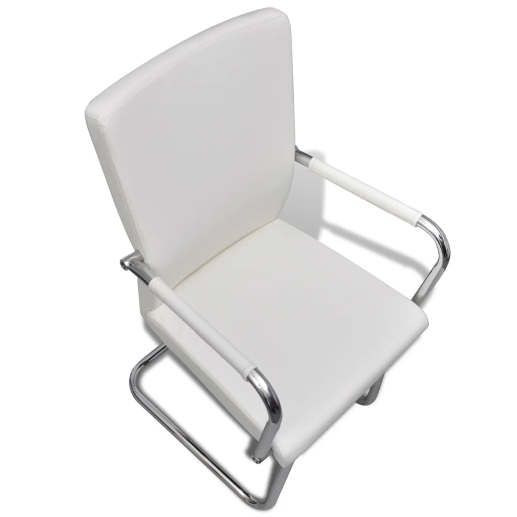 vidaXL Konzolne blagovaonske stolice od umjetne kože 6 kom bijele