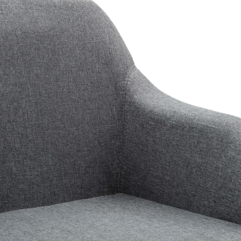 vidaXL Okretna blagovaonska stolica od tkanine svjetlosiva