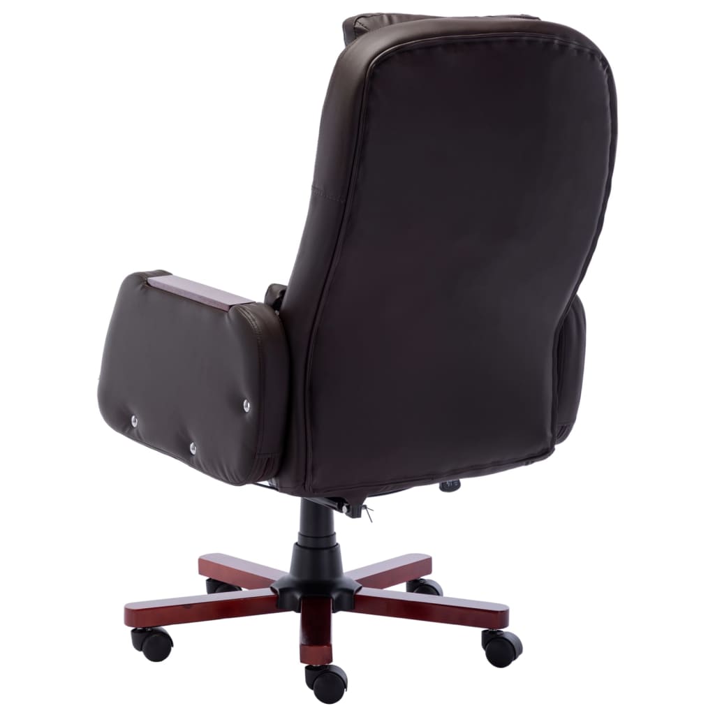 vidaXL Uredska stolica od umjetne kože smeđa