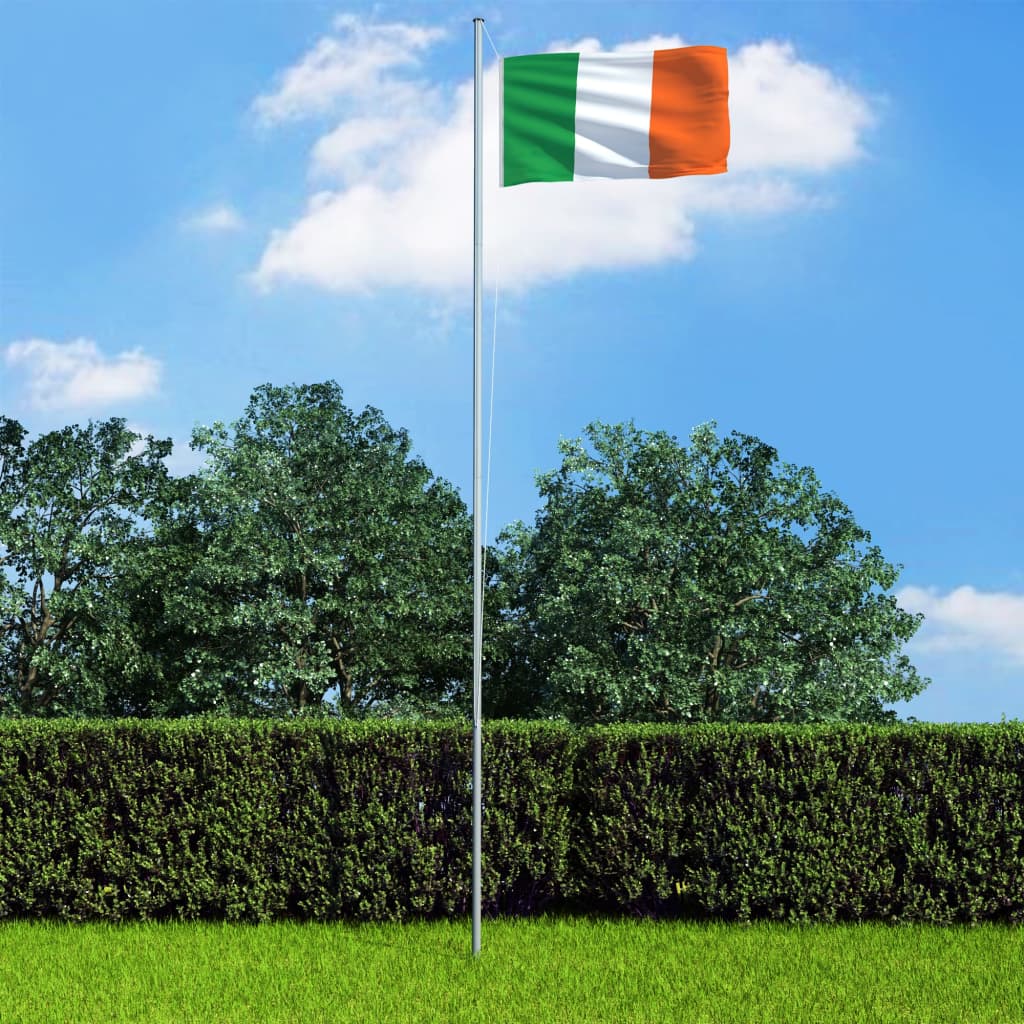 vidaXL Irska zastava s aluminijskim stupom 4 m
