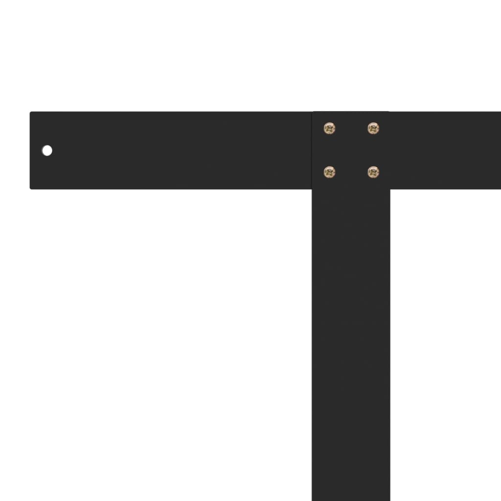 vidaXL Naslon za sofu od paleta crni 110 cm željezni