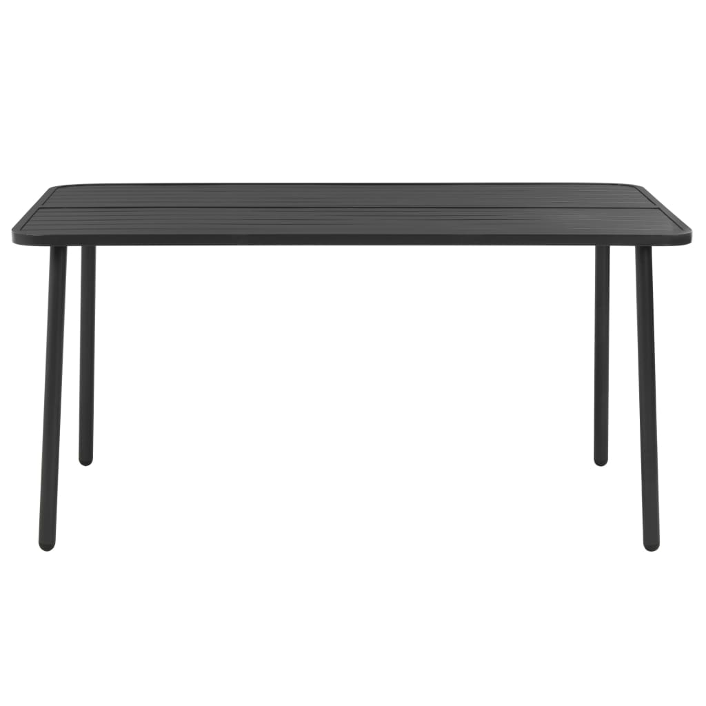 vidaXL Vrtni stol tamno sivi 150 x 90 x 72 cm čelik