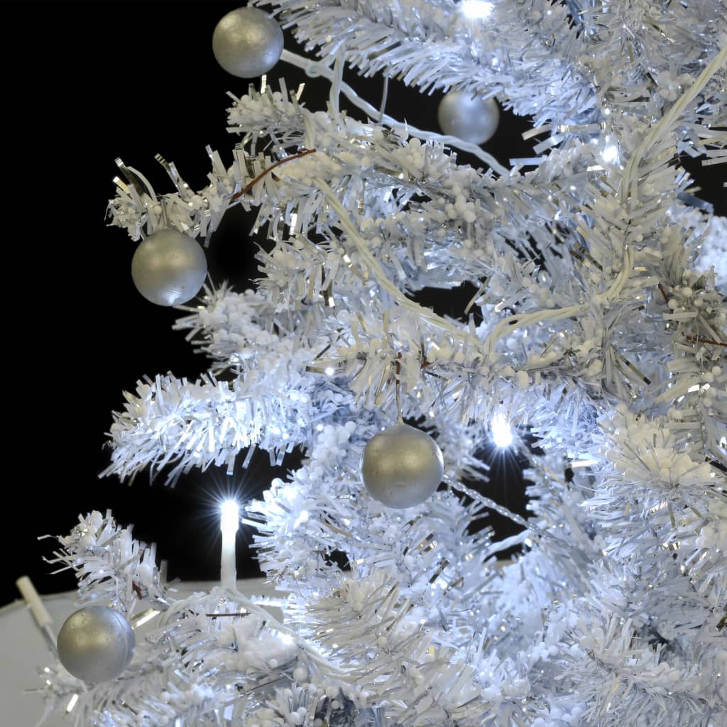 vidaXL Božićno drvce koje sniježi sa stalkom bijelo 75 cm