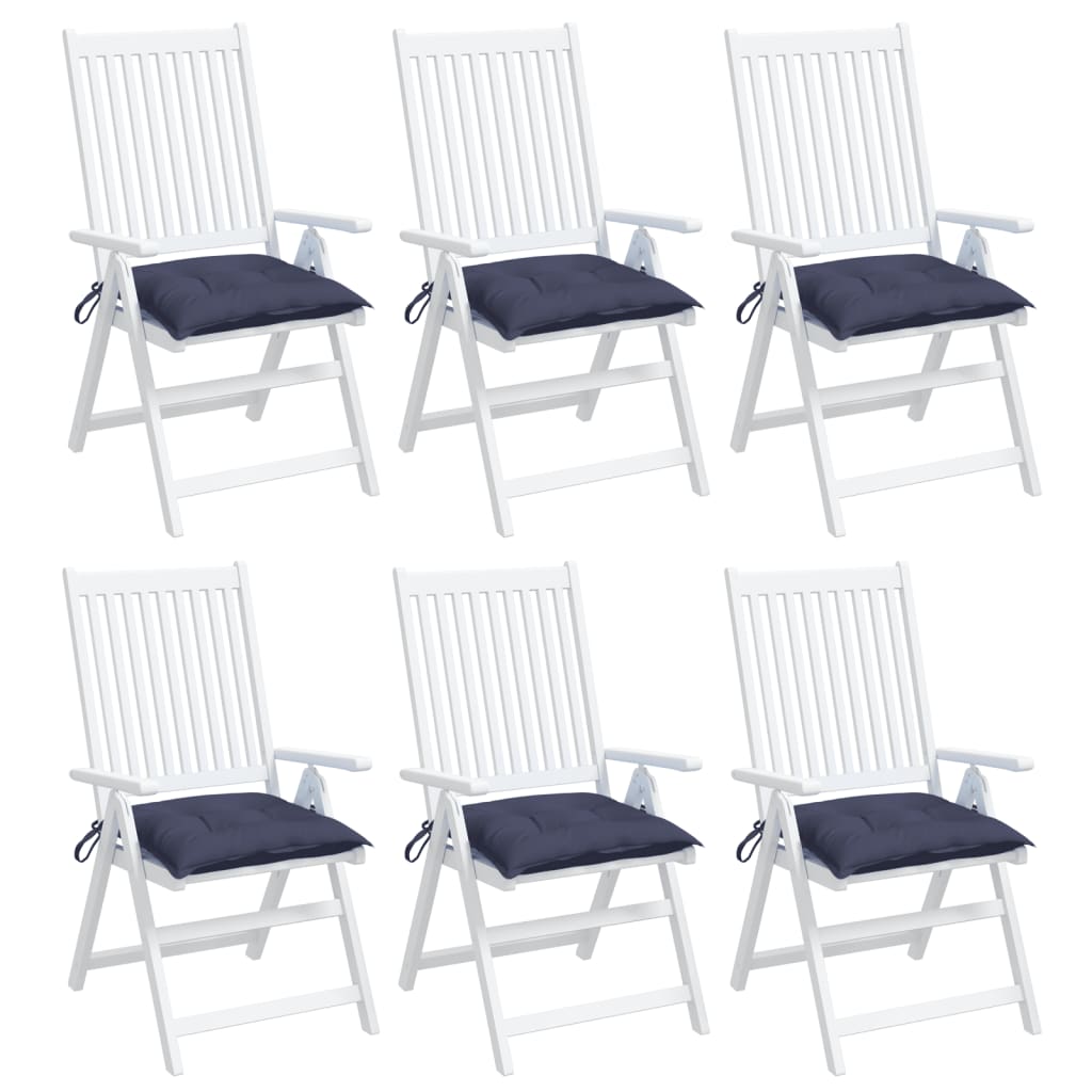 vidaXL Jastuci za stolice 6 kom modri 40x40x7 cm tkanina Oxford
