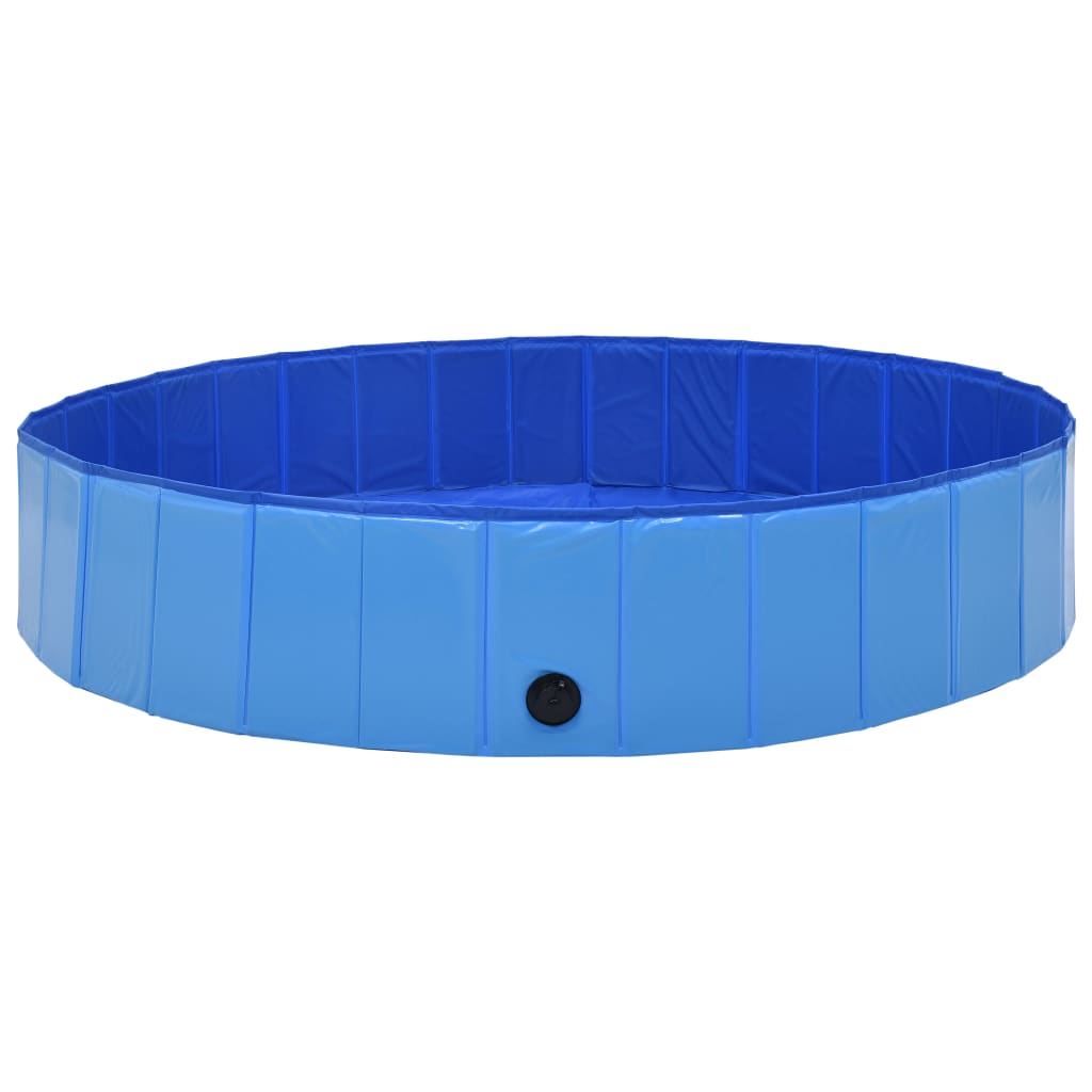 vidaXL Sklopivi bazen za pse plavi 160 x 30 cm PVC