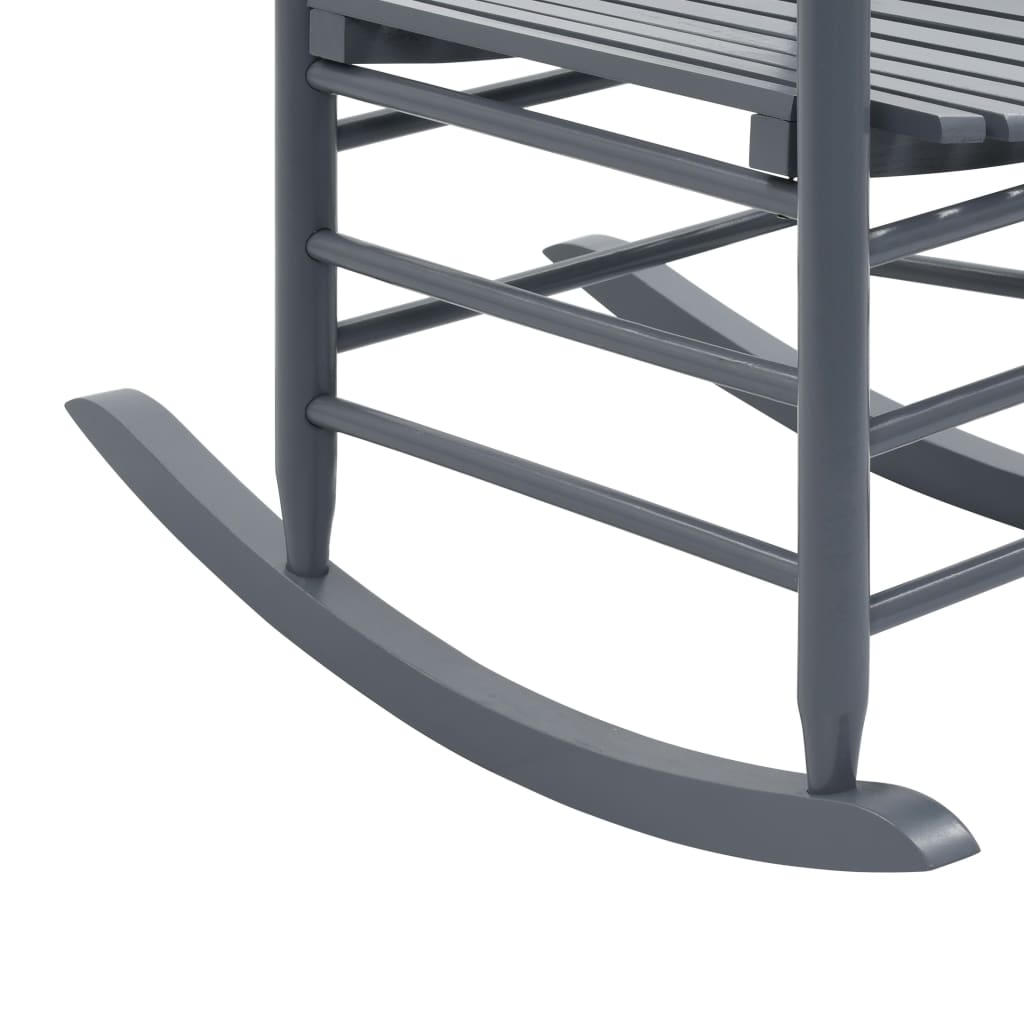 vidaXL Stolica za ljuljanje sa zakrivljenim sjedalom siva drvo topole