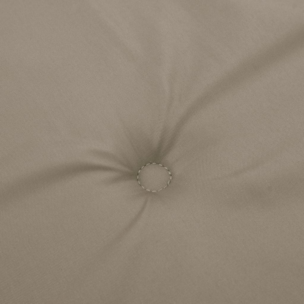 vidaXL Vrtna klupa sa smeđe-sivim jastukom 150 cm od masivne tikovine