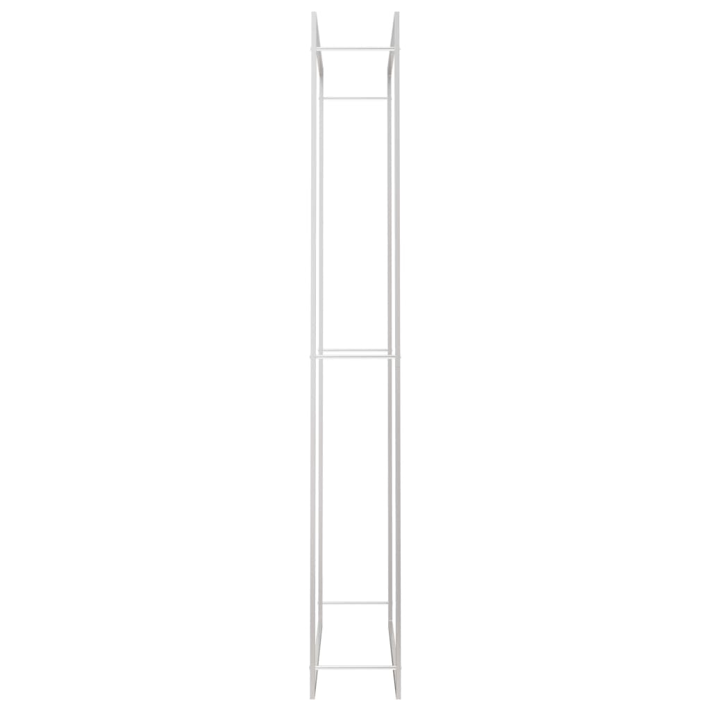 vidaXL Stalak za drva za ogrjev 110x28x214 cm od nehrđajućeg čelika