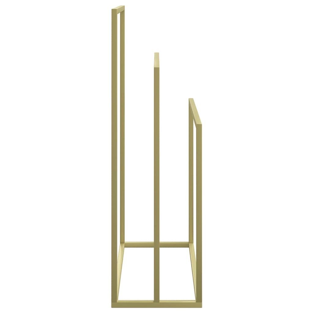 vidaXL Samostojeći stalak za ručnike zlatni 48 x 24 x 79 cm željezni