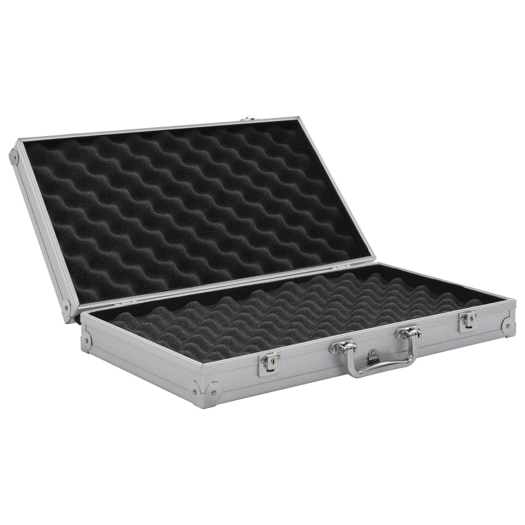 vidaXL Kutija za oružje aluminijska ABS srebrna